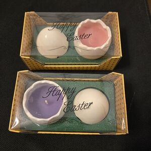 Biedermann & Sons Inc. Easter Lights "Happy Easter" Purple Pink Candle Eggs